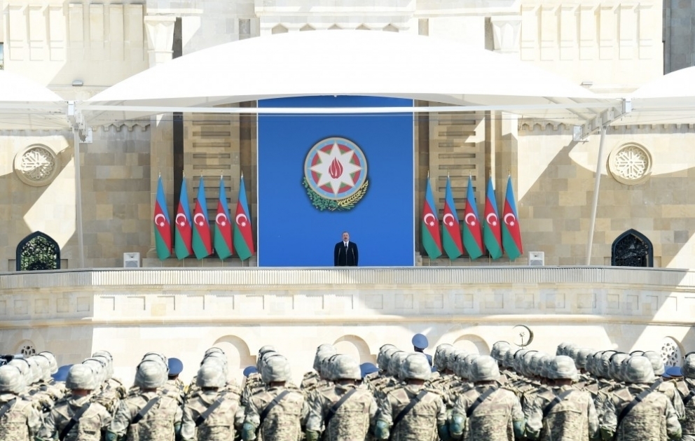 Solemn military parade held in Baku to mark 100th anniversary of Azerbaijani Armed Forces 
President, Commander-in-Chief Ilham Aliyev attended the parade