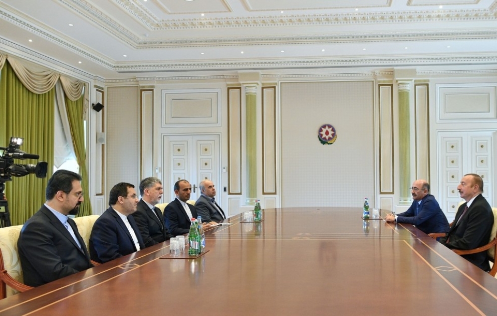 President Ilham Aliyev received delegation led by Iran`s minister of culture and Islamic guidance