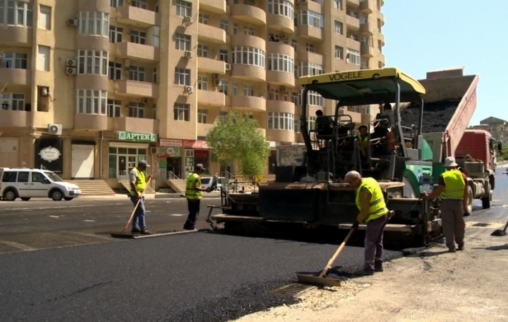 Əsəd Əhmədov küçəsinin yenidən qurulması işləri yekunlaşır