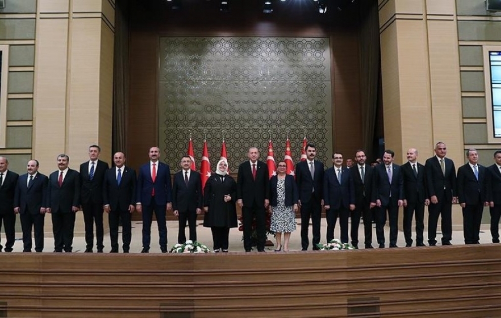 Prezident Rəcəb Tayyib Ərdoğan yeni hökumətin tərkibini təqdim edib