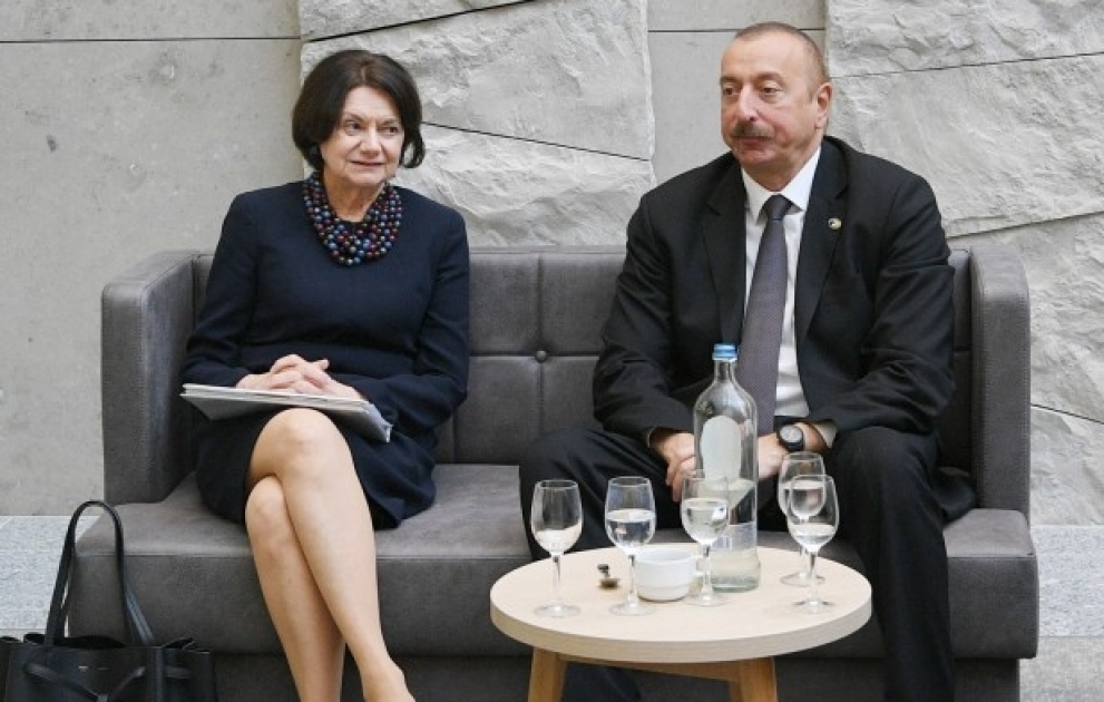 Staatspräsident Ilham Aliyev trifft sich mit stellvertretende UN-Generalsekretärin in Brüssel