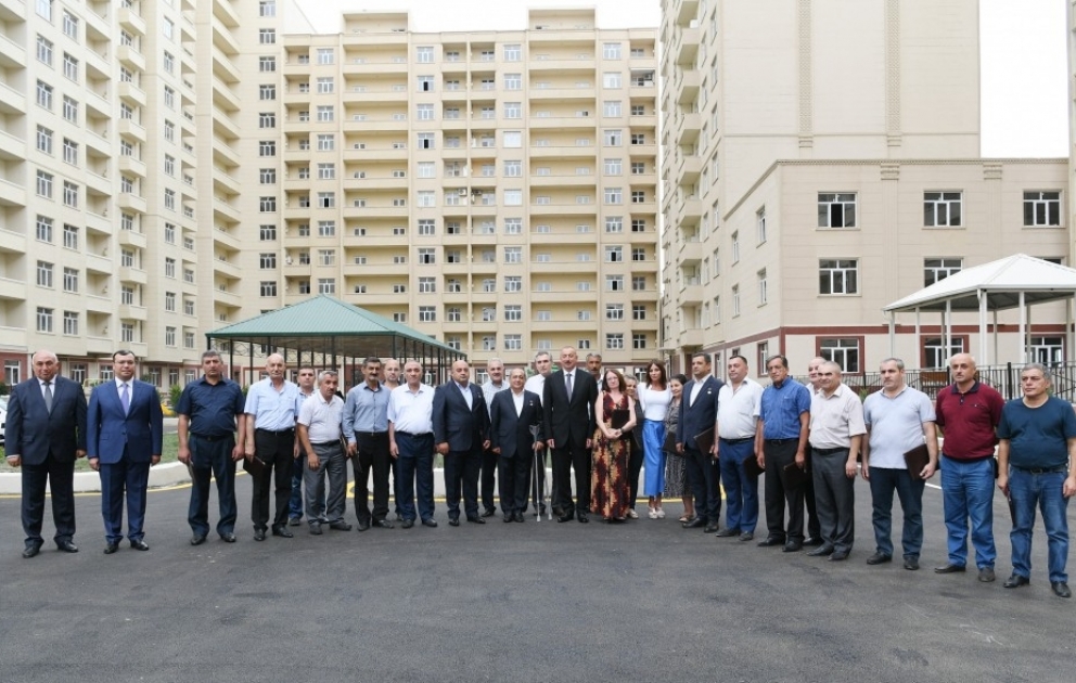 Ceremony was held to give out apartments and cars to veterans of Karabakh and Great wars, the Chernobyl disabled and families of martyrs 
President Ilham Aliyev attended the ceremony