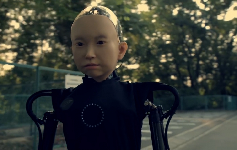 Professor von Osaka University humanoiden Roboter entwickelt