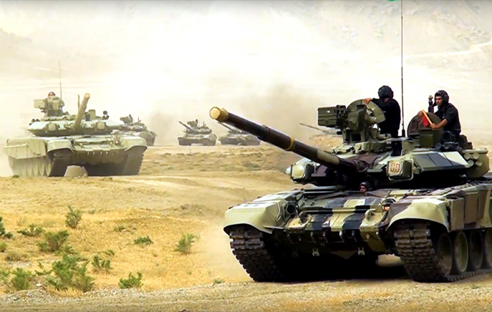 The tank units began intensive training