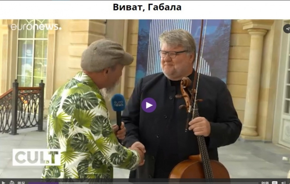 Im "euronews" Sujet über "Gabala Music Festival" ausgestrahlt