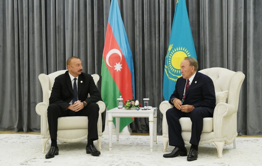 President Ilham Aliyev met with Kazakh President Nursultan Nazarbayev in Aktau