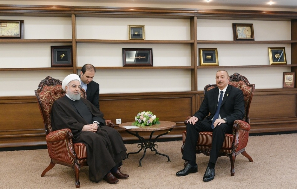President Ilham Aliyev met with Iranian President Hassan Rouhani in Aktau