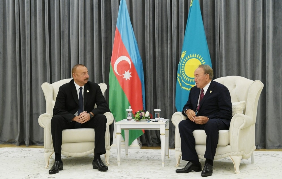Aktaou: entretien du président Ilham Aliyev avec son homologue kazakh Noursoultan Nazarbaïev