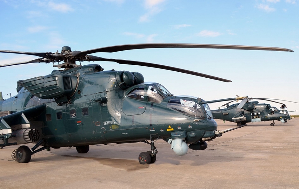 Air Force helicopter units held a flight-tactical training
