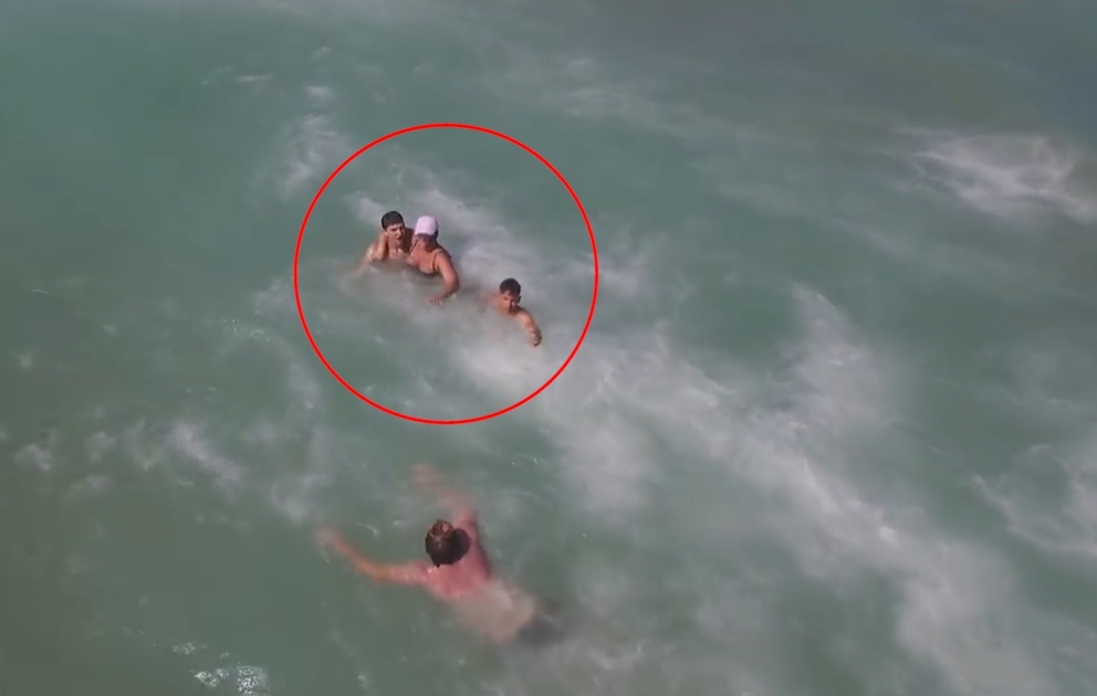 "Lifeguard drone" rescues swimmer in Spain