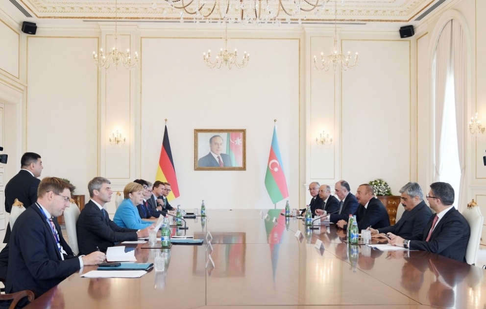 President of Azerbaijan and German Federal Chancellor Angela Merkel held expanded meeting