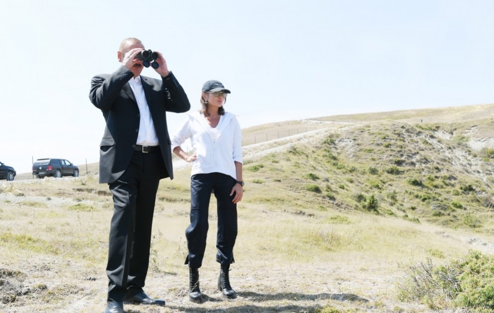 President Ilham Aliyev and first lady Mehriban Aliyeva visited Safari Park Shamakhi