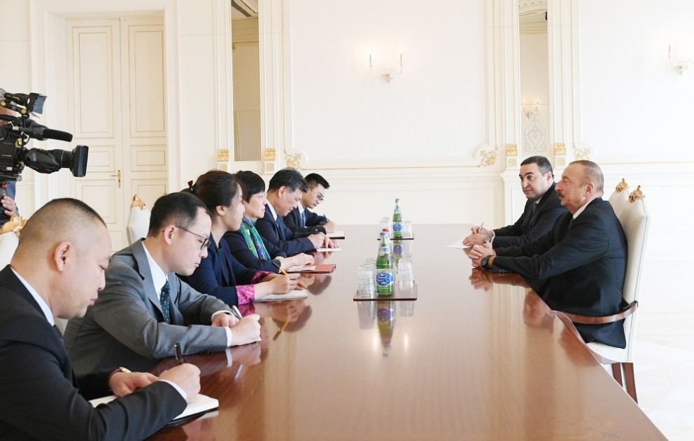 President Ilham Aliyev received Chinese delegation