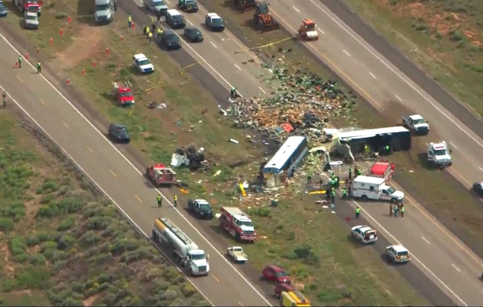 Seven dead in New Mexico after bus collides with truck