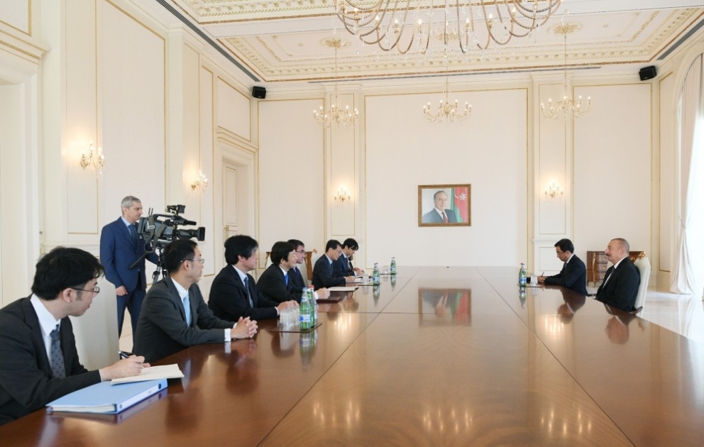 Le président Ilham Aliyev reçoit une délégation menée par le chef de la diplomatie japonaise