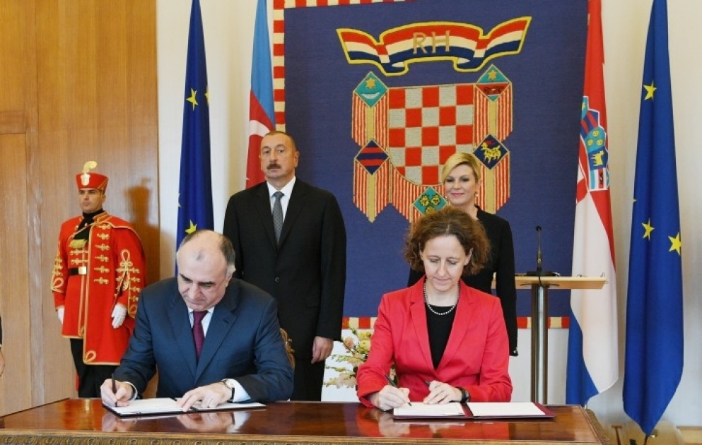 Des documents Azerbaïdjan-Croatie signés à Zagreb
