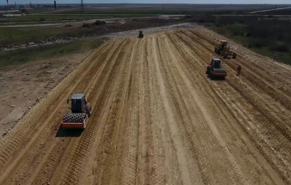 Bakı–Rusiya avtomobil yolunun tikintisi davam edir