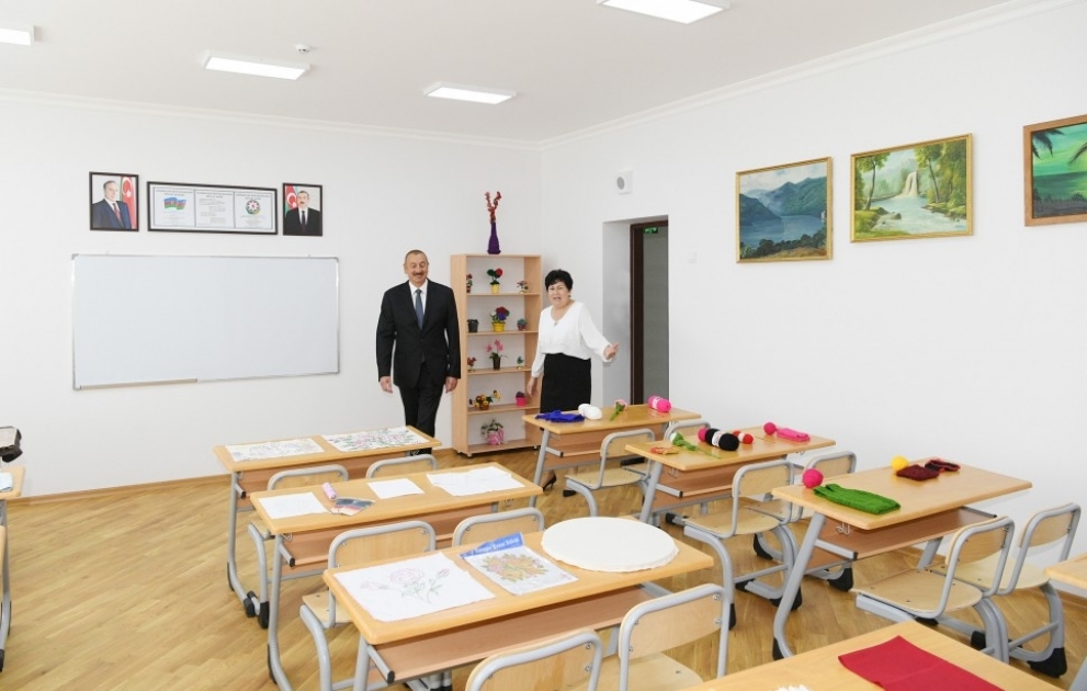 President Ilham Aliyev inaugurated secondary school No 28 in Mashtagha