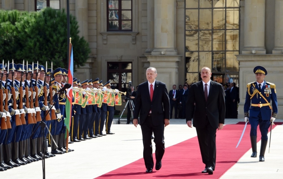 Türkiyə Prezidenti Rəcəb Tayyib Ərdoğanın rəsmi qarşılanma mərasimi olub