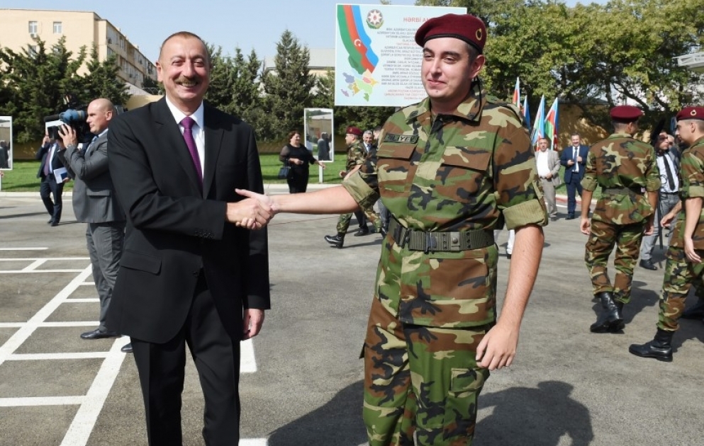 Oath-taking ceremony was held for young soldiers at State Security Service 
President, Commander-in-Chief Ilham Aliyev attended the ceremony