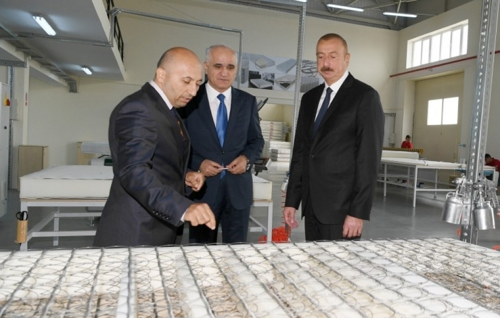 Prezident İlham Əliyev Masallı Sənaye Məhəlləsinin açılışında iştirak edib