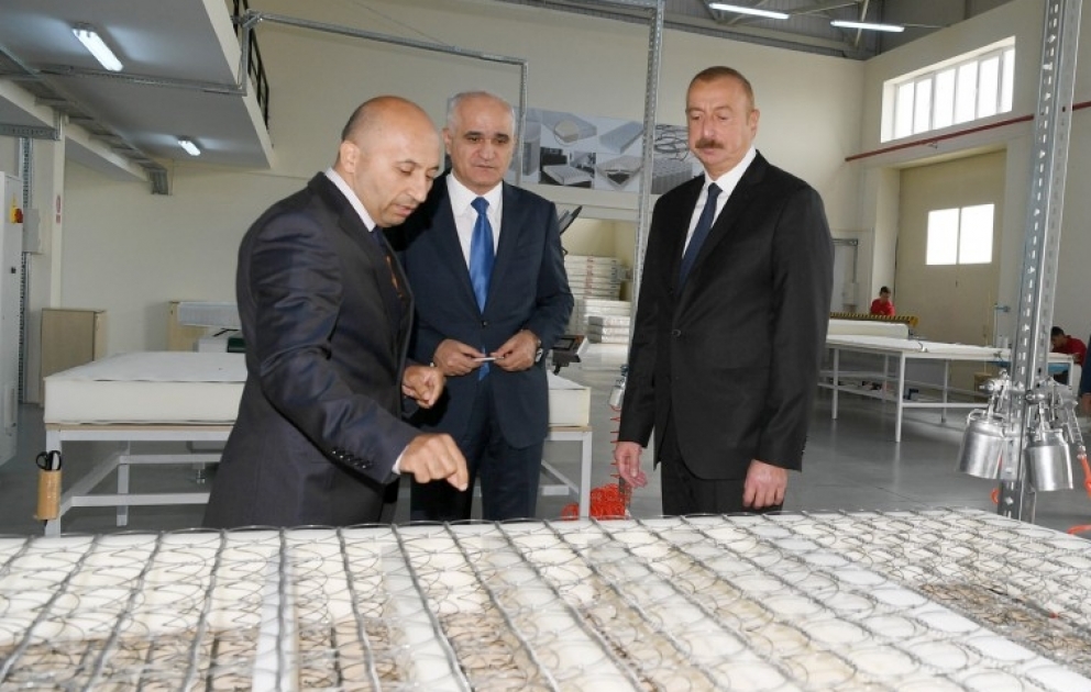 Inauguration du Quartier industriel de Massally en présence du président Ilham Aliyev