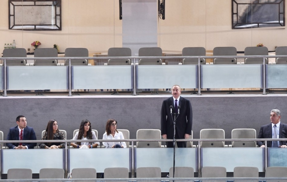 Cérémonie d’ouverture officielle des Championnats du monde de judo à Bakou 
Le président azerbaïdjanais participe à la cérémonie