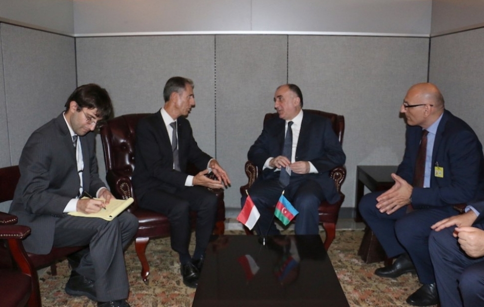 Le chef de la diplomatie azerbaïdjanaise rencontre son homologue monégasque à New York