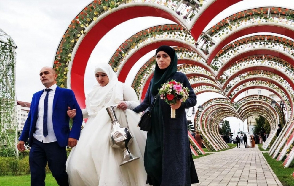 Qroznı şəhərinin 200 illiyi münasibəti ilə 200 gənc ailə qurdu
