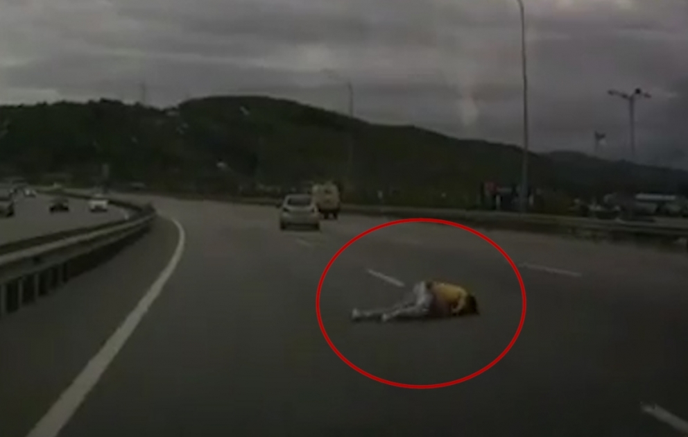 Woman driver thrown from car in crash