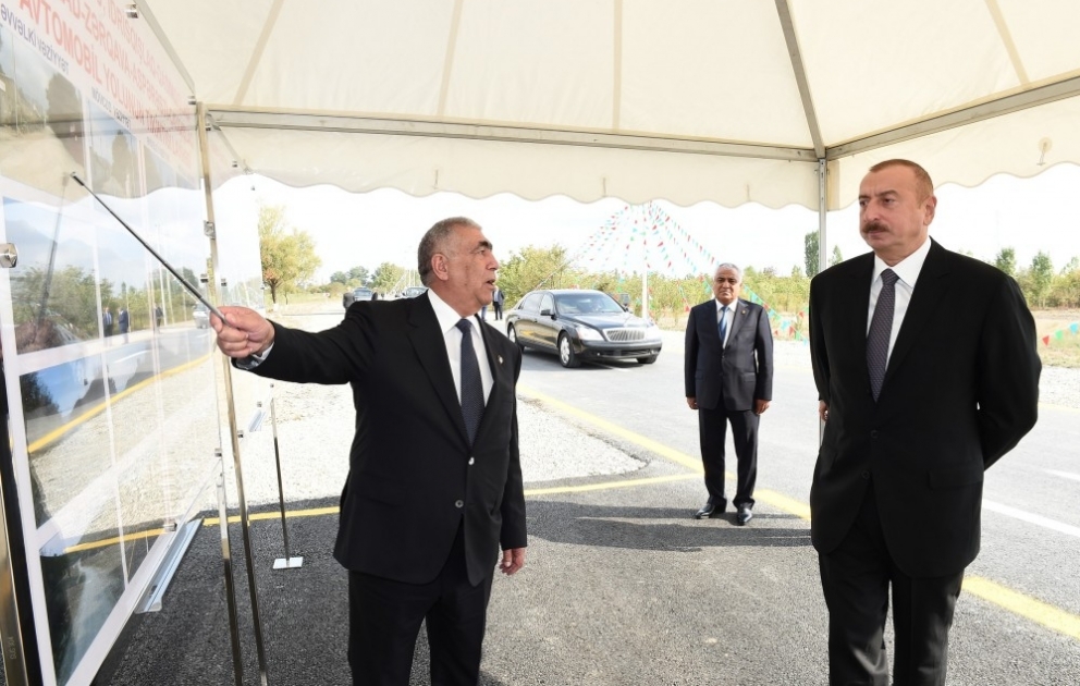 President Ilham Aliyev inaugurated Idrisgishlag-Gasimgishlag-Khaspolad-Zargava-Asparasti-Chaygishlag highway in Guba