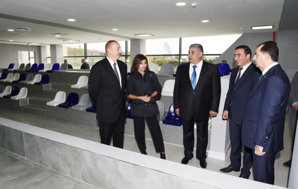 Lenkoran: Staatspräsident Ilham Aliyev weiht neu gebauten Olympia-Sport-Komplex ein