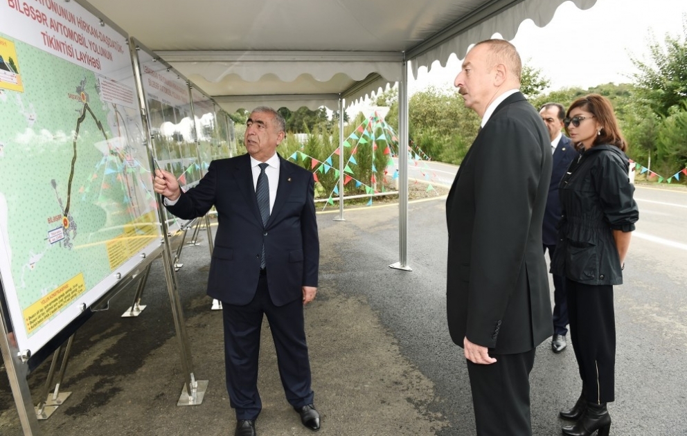 President Ilham Aliyev opened Hirkan-Dashtatuk-Bilasar highway after major overhaul