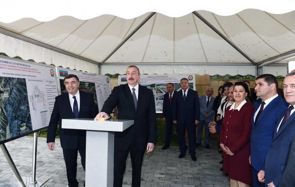 “Lerik şəhərinin içməli su təchizatı sisteminin yenidən qurulması və ilk dəfə olaraq kanalizasiya şəbəkəsinin yaradılması” layihəsinin icrası başa çatıb