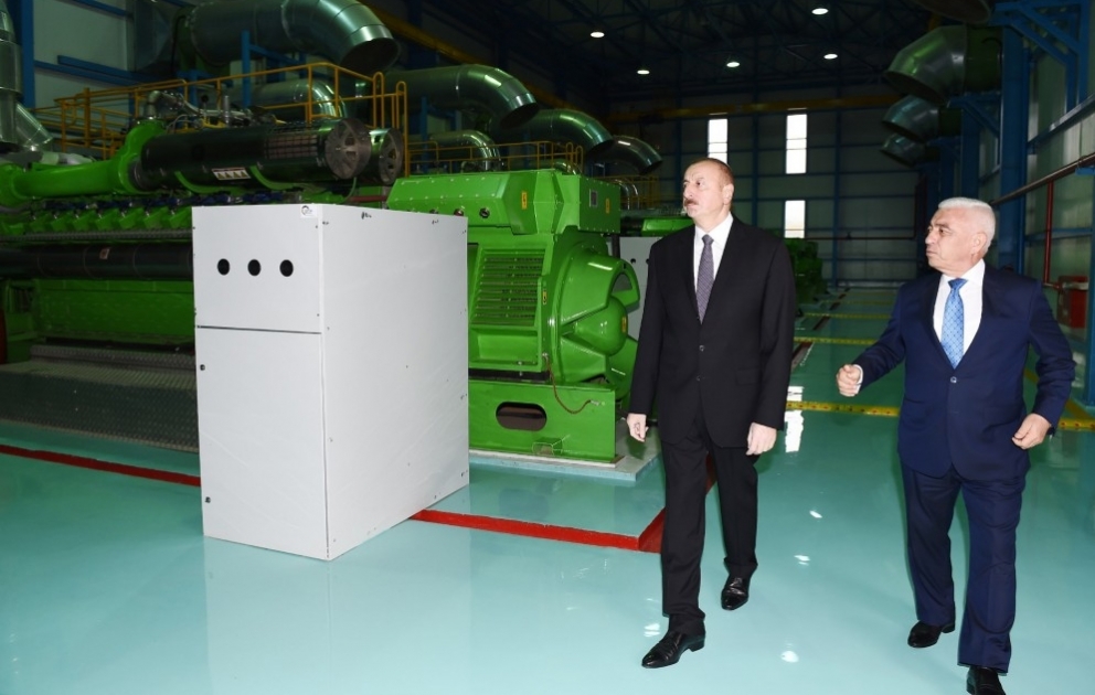 Le président Ilham Aliyev a participé à l'inauguration d'une centrale électrique à Lérik