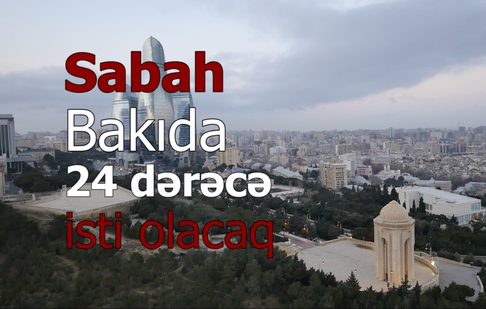 Havanın temperaturu 24 dərəcə olacaq