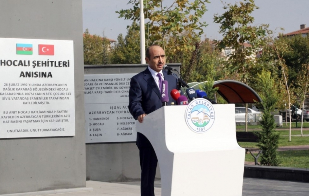 Türkiyənin Kayseri şəhərində Xocalı parkının və Xocalı şəhidləri abidəsinin açılışı olub