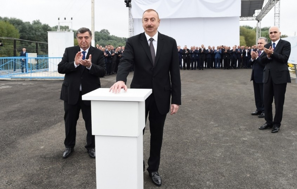 İmişlidə Araz çayının yeni qol-kanalının açılış mərasimi keçirilib 
Prezident İlham Əliyev mərasimdə iştirak edib