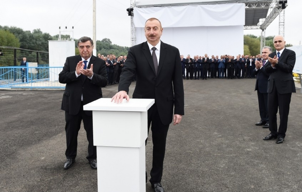 Ouverture d’un nouveau canal de la rivière Araz à Imichli 
La cérémonie a été marquée par la présence du président Ilham Aliyev