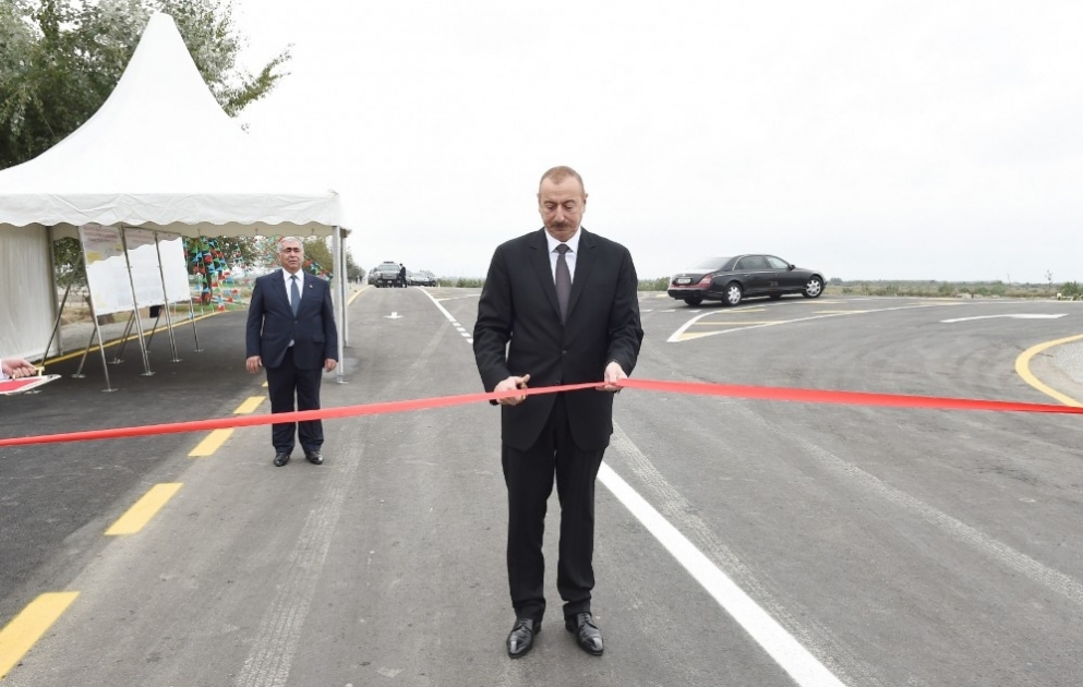 President Ilham Aliyev inaugurated Imishli-Otuziki-Garagashli highway