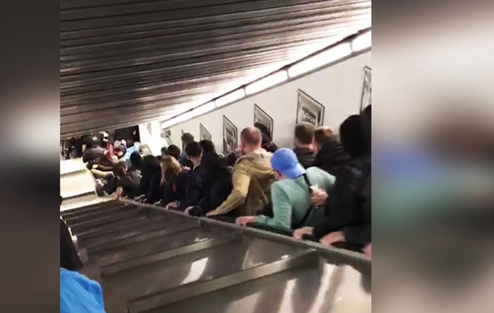 Un spectaculaire accident d'escalator