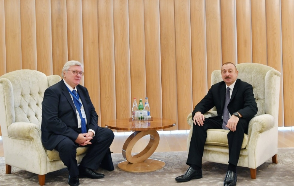 Prezident İlham Əliyev Moskva Dövlət Beynəlxalq Münasibətlər İnstitutunun rektorunu qəbul edib