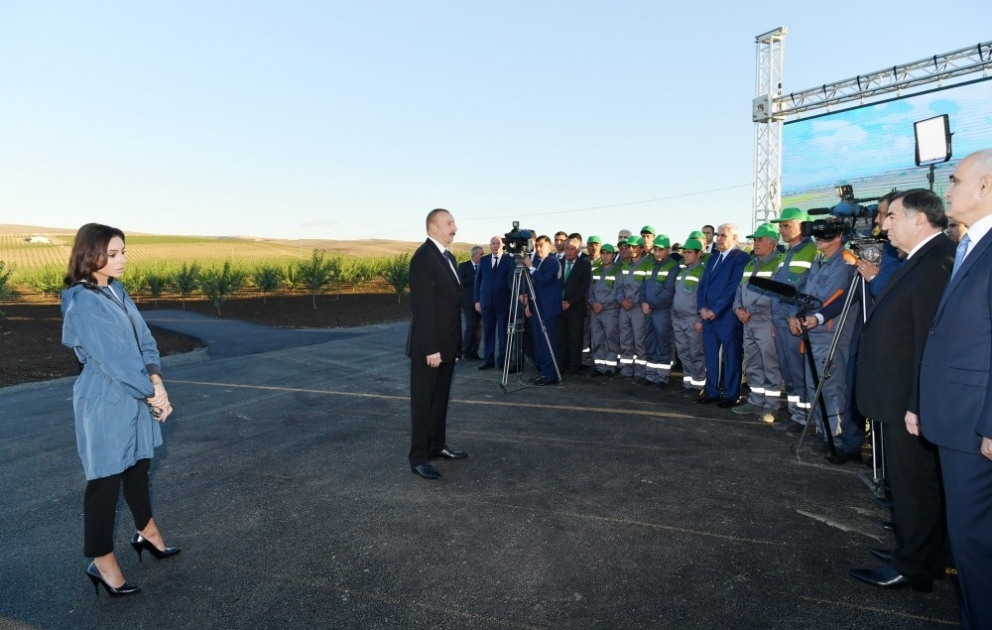 Prezident İlham Əliyev “Ulu Aqro” MMC-nin Qax Aqroparkının açılışında iştirak edib