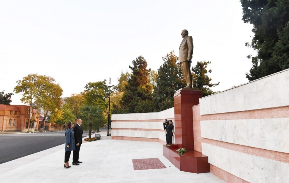 Präsident Ilham Aliyev zu Besuch in Gakh