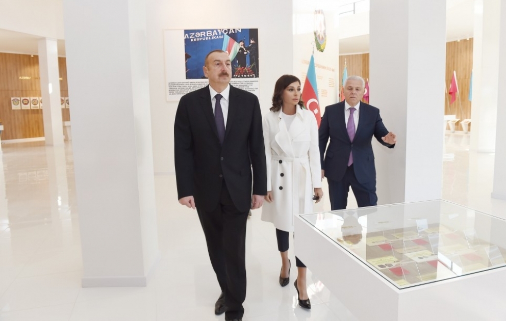 Президент Ильхам Алиев принял участие в открытии Музея флага в Шеки