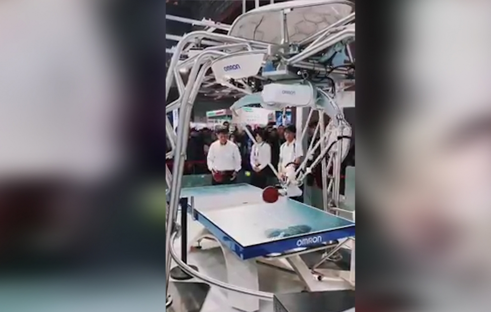 Chinese robots playing tennis, building cars