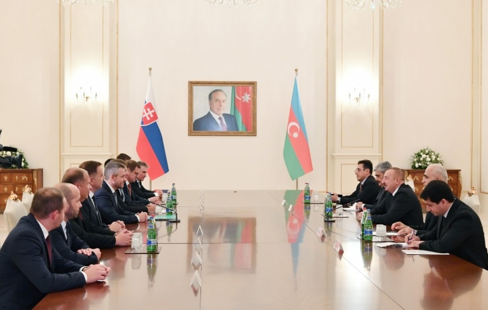 President Ilham Aliyev, Prime Minister of Slovakia Peter Pellegrini held expanded meeting
