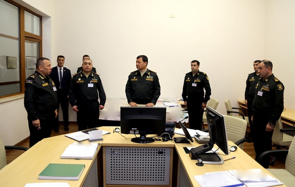 Baş Qərargah rəisi hərbi oyunların idarəetmə məntəqələrinin fəaliyyətini izləyib