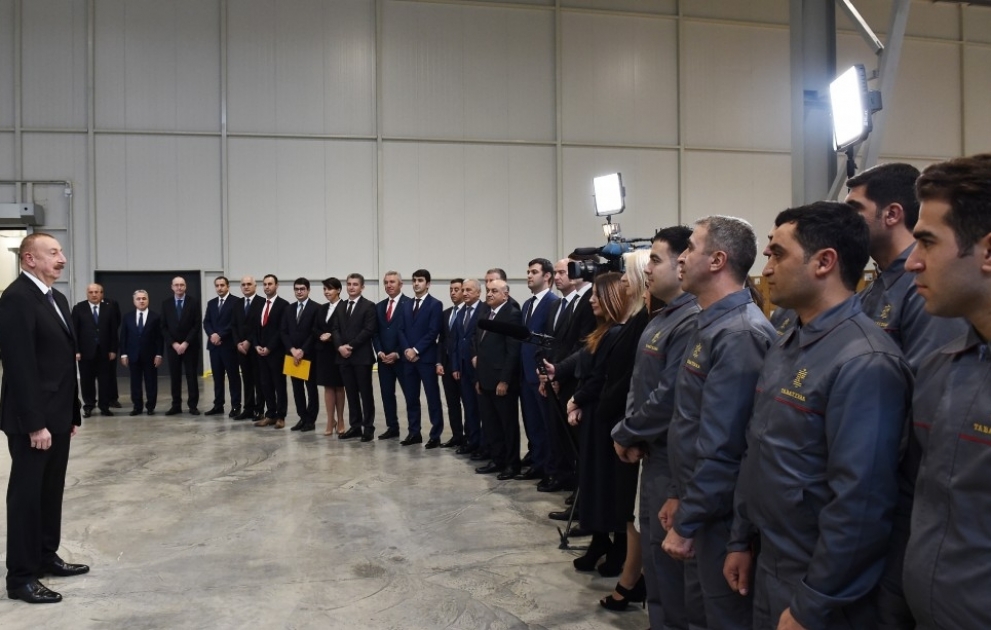 Sumqayıt Kimya Sənaye Parkında tütün məmulatları istehsalı fabriki istifadəyə verilib
