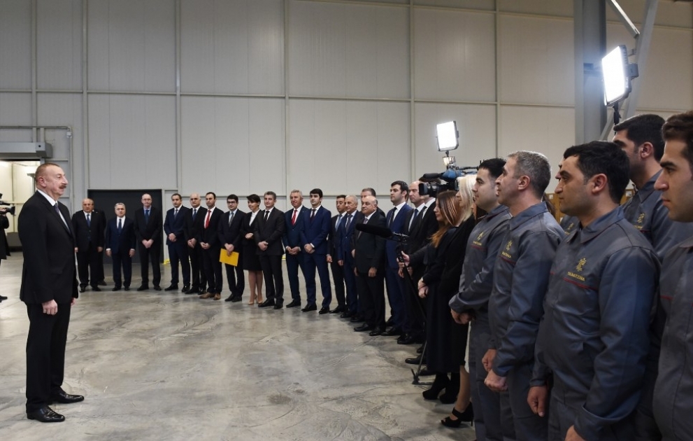 President Ilham Aliyev launched tobacco factory in Sumgayit Chemical Industrial Park